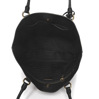 Prada Vitello Daino Shoulder Bag Black 5 of 10