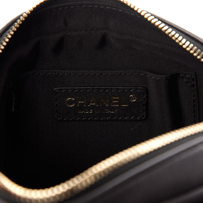 Chanel Calfskin Quilted Day Trips Camera Case Black 5 of 9