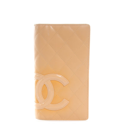 Chanel Calfskin Quilted Cambon Quilted Yen Wallet Beige 1 of 8