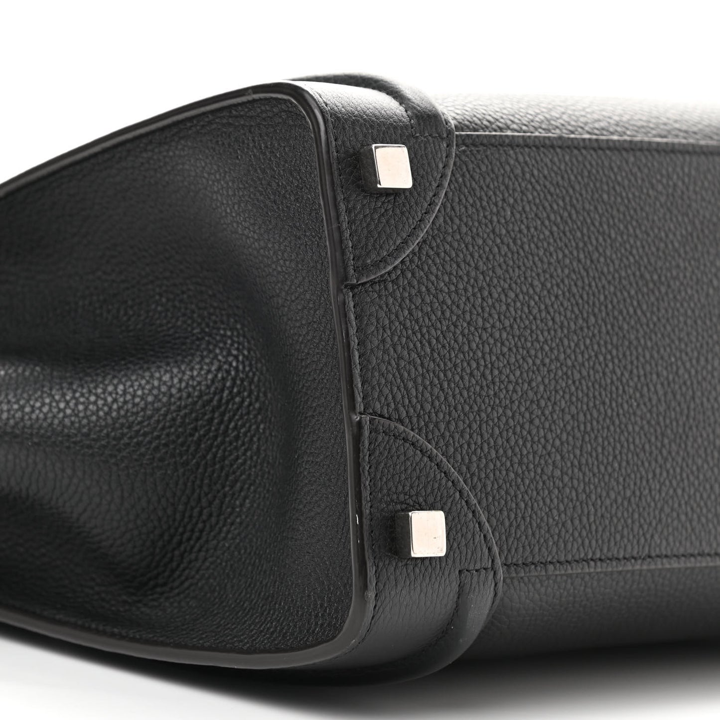 Drummed Calfskin Micro Luggage Black