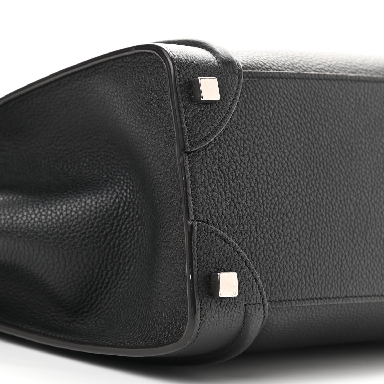 Celine Drummed Calfskin Micro Luggage Black 9 of 11