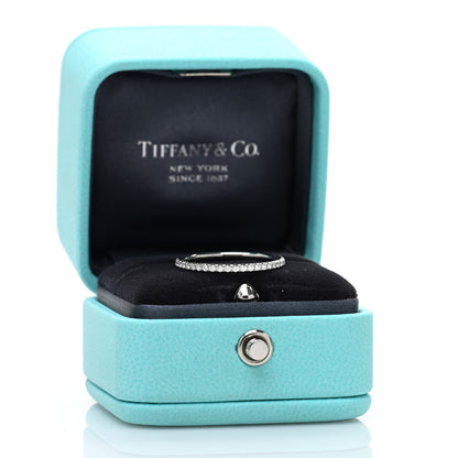 Tiffany Platinum Diamond Metro Full Eternity Band Ring 54 7 3 of 5