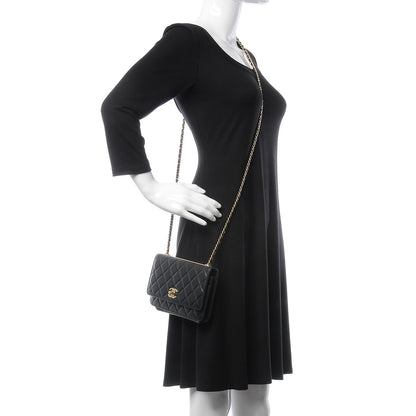 Chanel Lambskin Quilted Trendy CC Wallet On Chain WOC Black 2 of 10