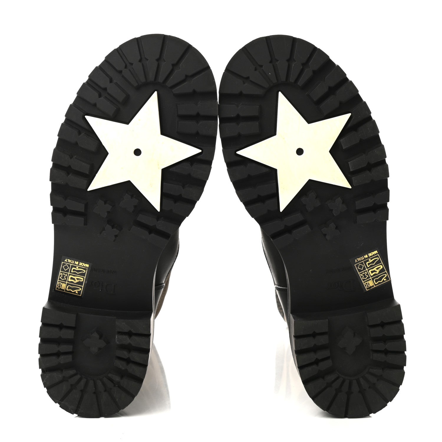 Christian Dior Technical Fabric Calfskin D-Major Boots 37.5 Taupe Black 5 of 8