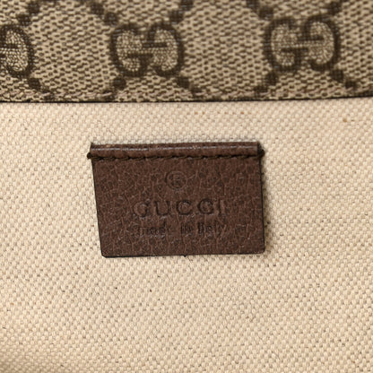 Gucci GG Supreme Monogram Web Small Neo Vintage Double Flap Messenger Bag Beige New Acero 12 of 28