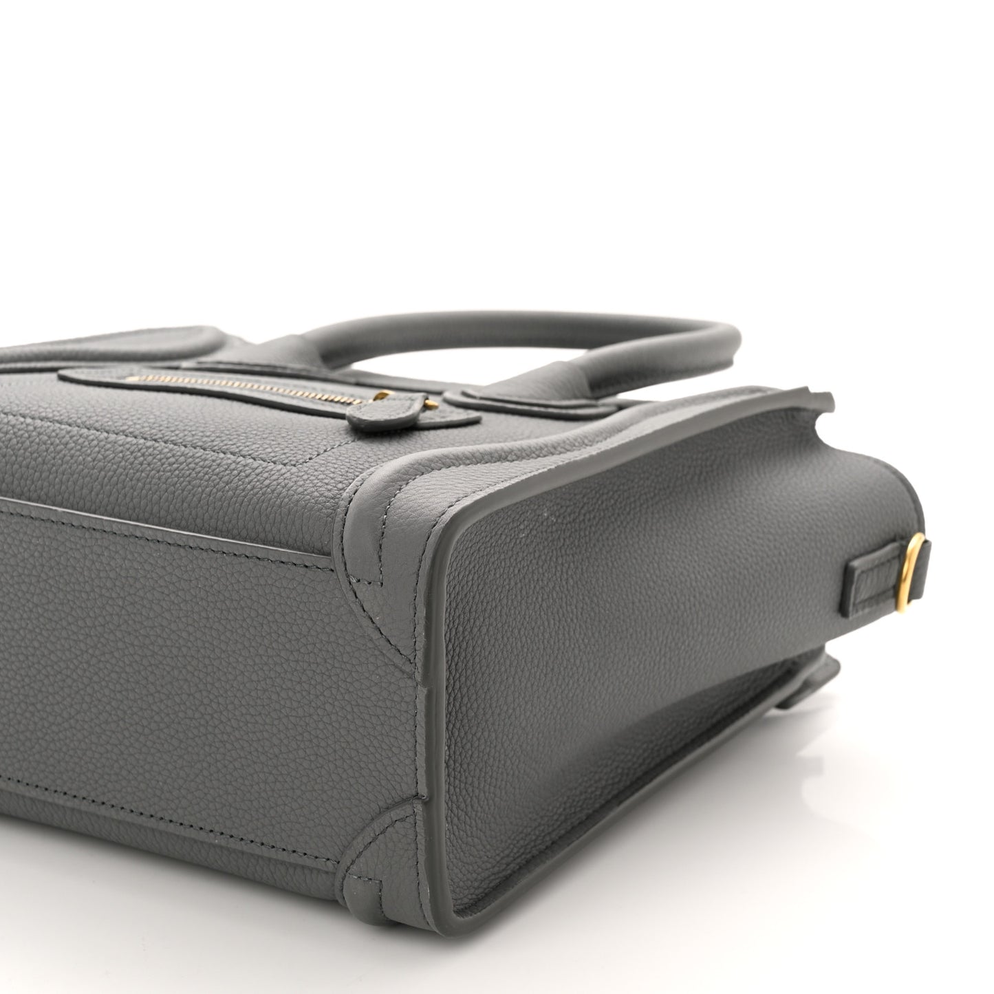 Baby Drummed Calfskin Nano Luggage Kohl