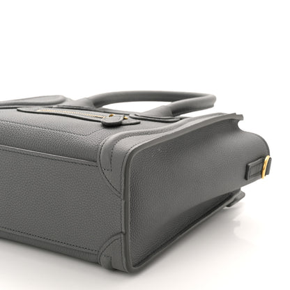 Celine Baby Drummed Calfskin Nano Luggage Kohl 10 of 11