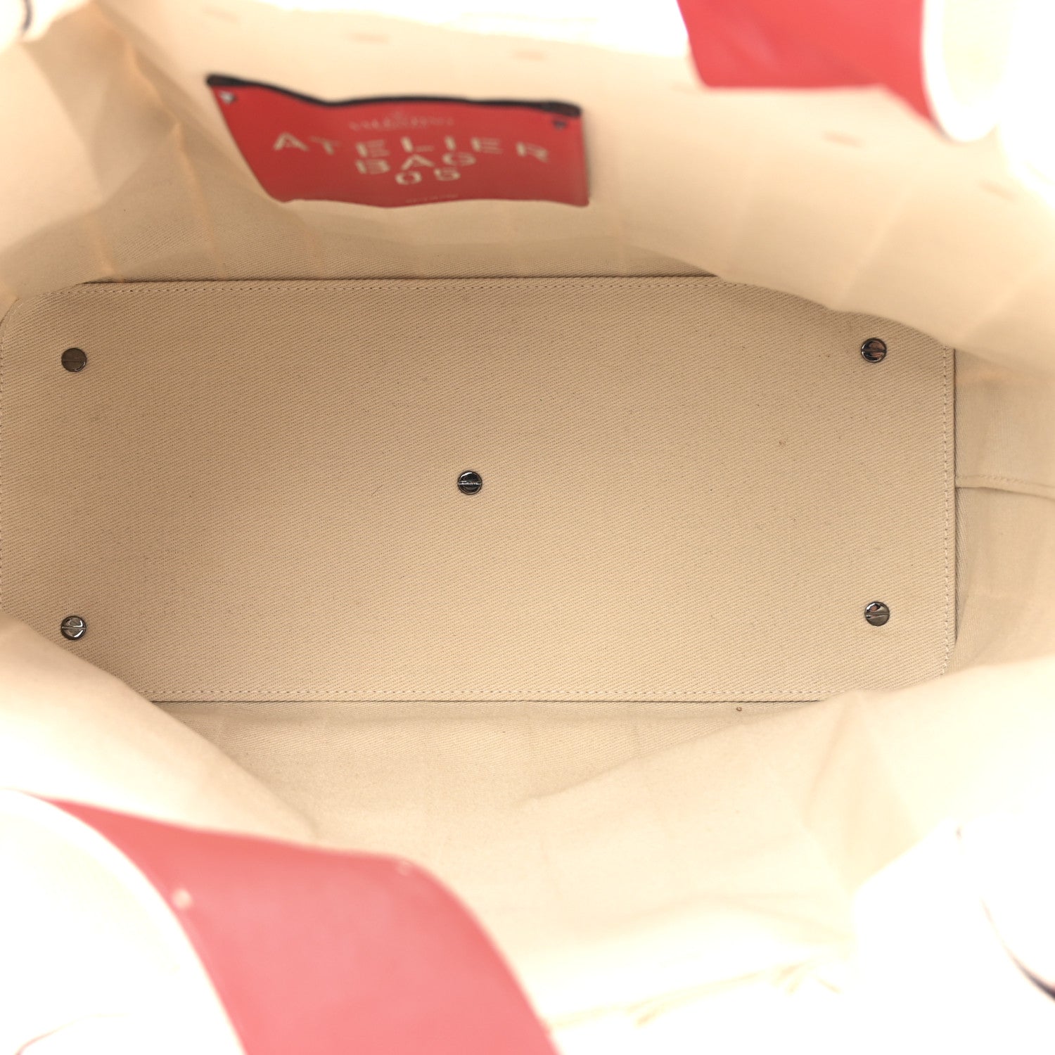Valentino Garavani Canvas Atelier 05 Plisse Edition Medium Tote Bag Naturale 5 of 14