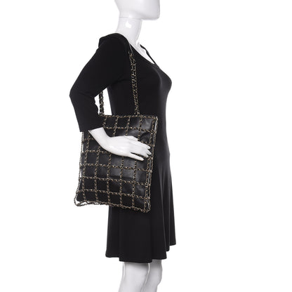 Chanel Lambskin Large Shopping Chain Tote Black 2 of 12