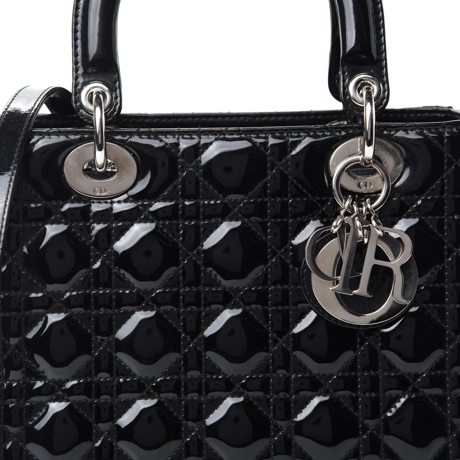 Christian Dior Patent Cannage Medium Lady Dior Black 10 of 10
