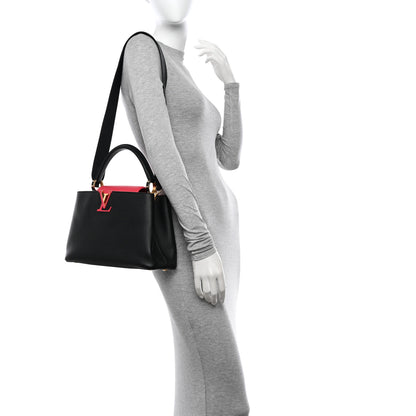 Louis Vuitton Taurillon Capucines PM Black Rose Berlingot 2 of 14