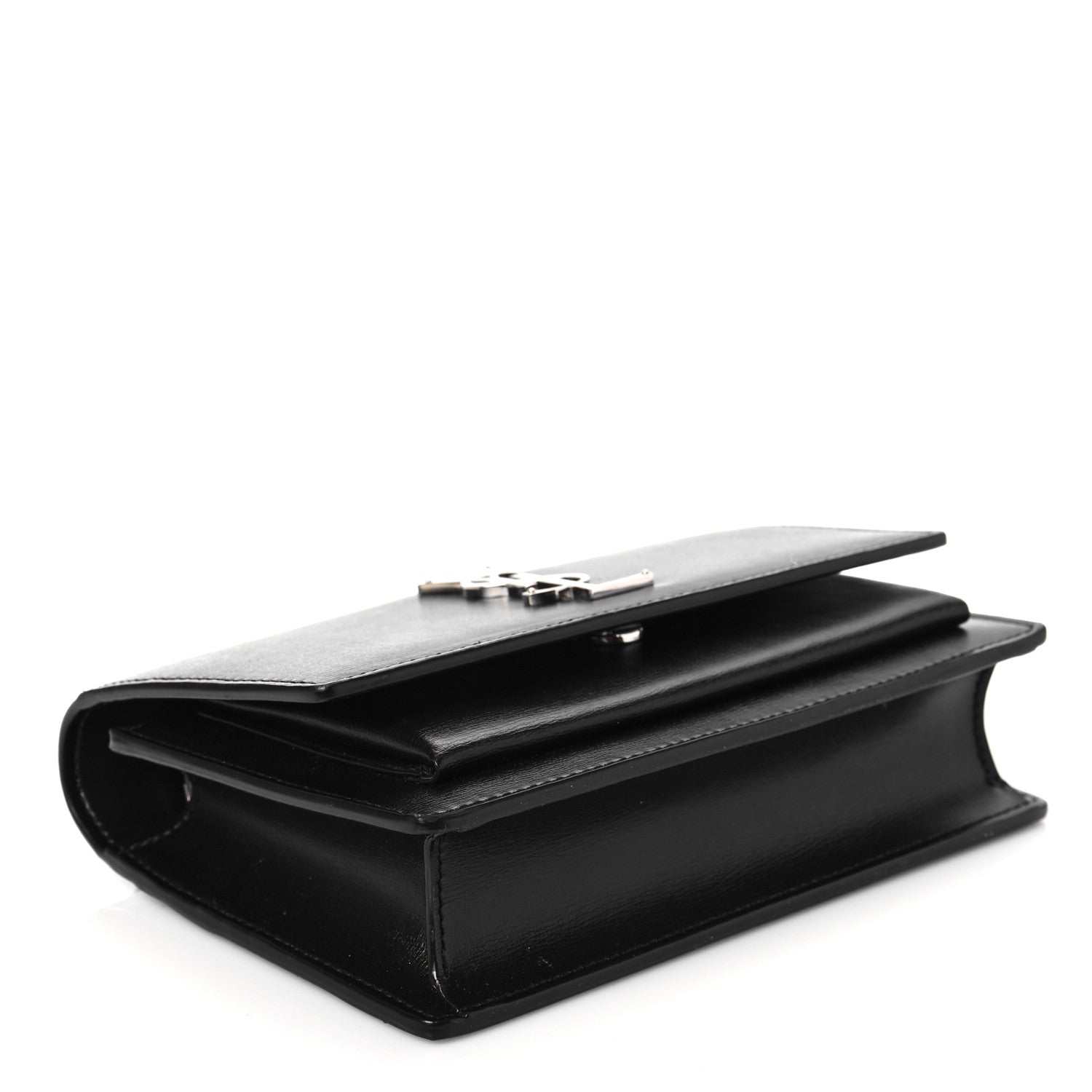 Saint Laurent Calfskin Monogram Sunset Chain Wallet Black 4 of 7