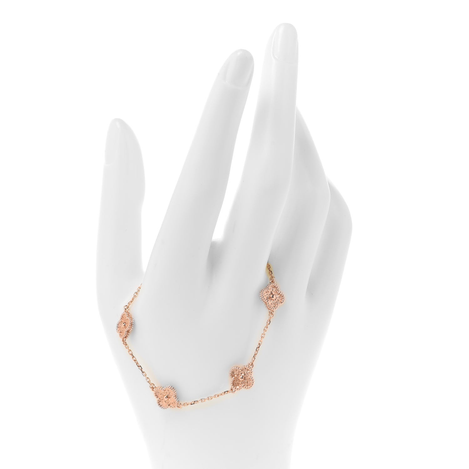 Van Cleef & Arpels 18K Rose Gold 6 Motifs Sweet Alhambra Bracelet 2 of 7