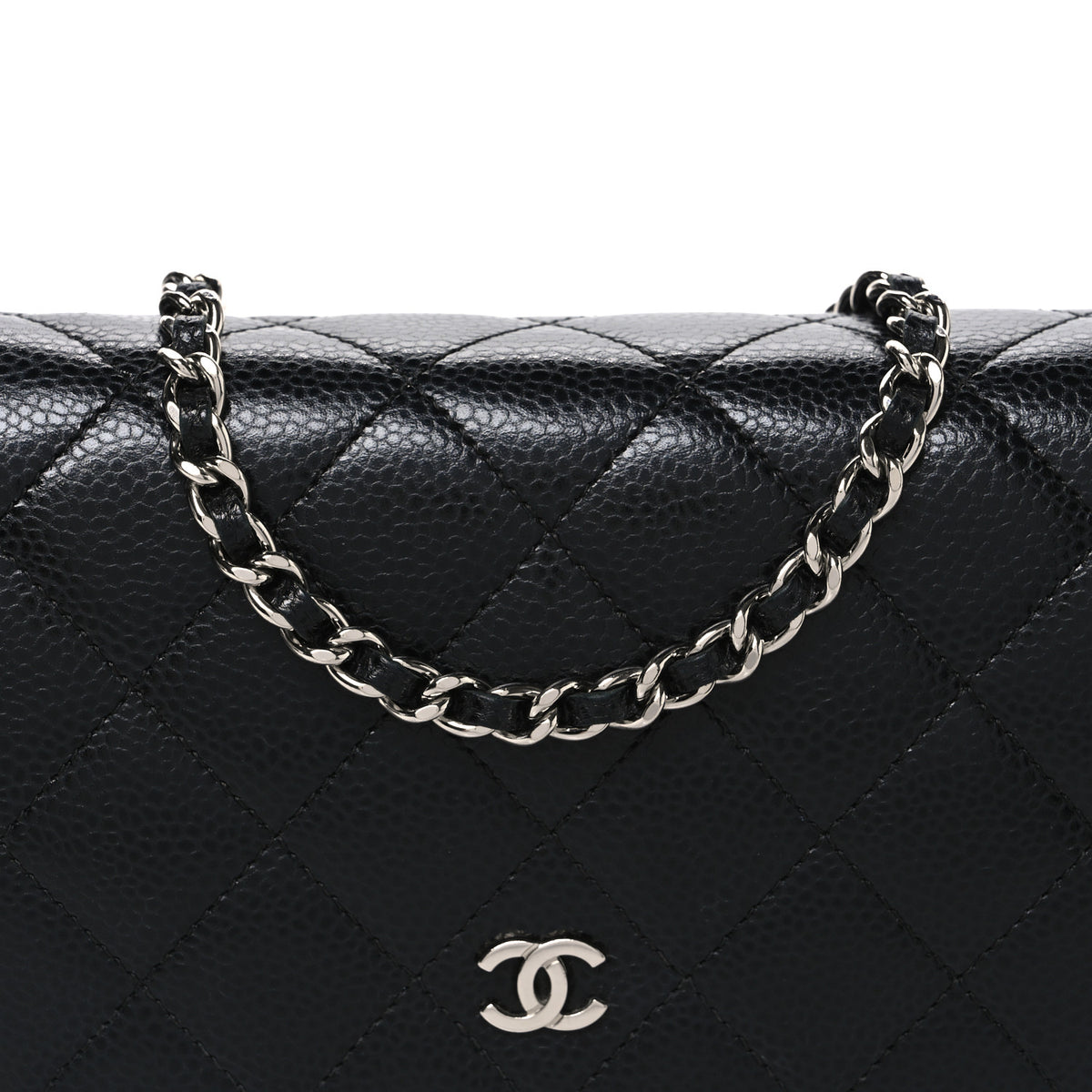 Chanel Caviar Quilted Wallet On Chain WOC Black 9 of 12