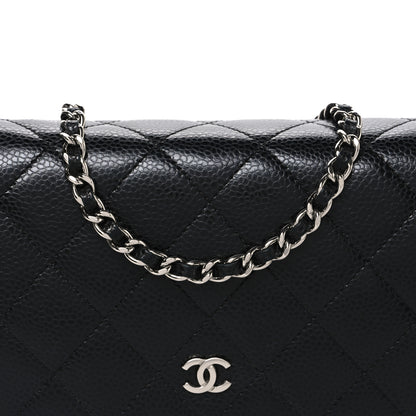 Chanel Caviar Quilted Wallet On Chain WOC Black 9 of 12