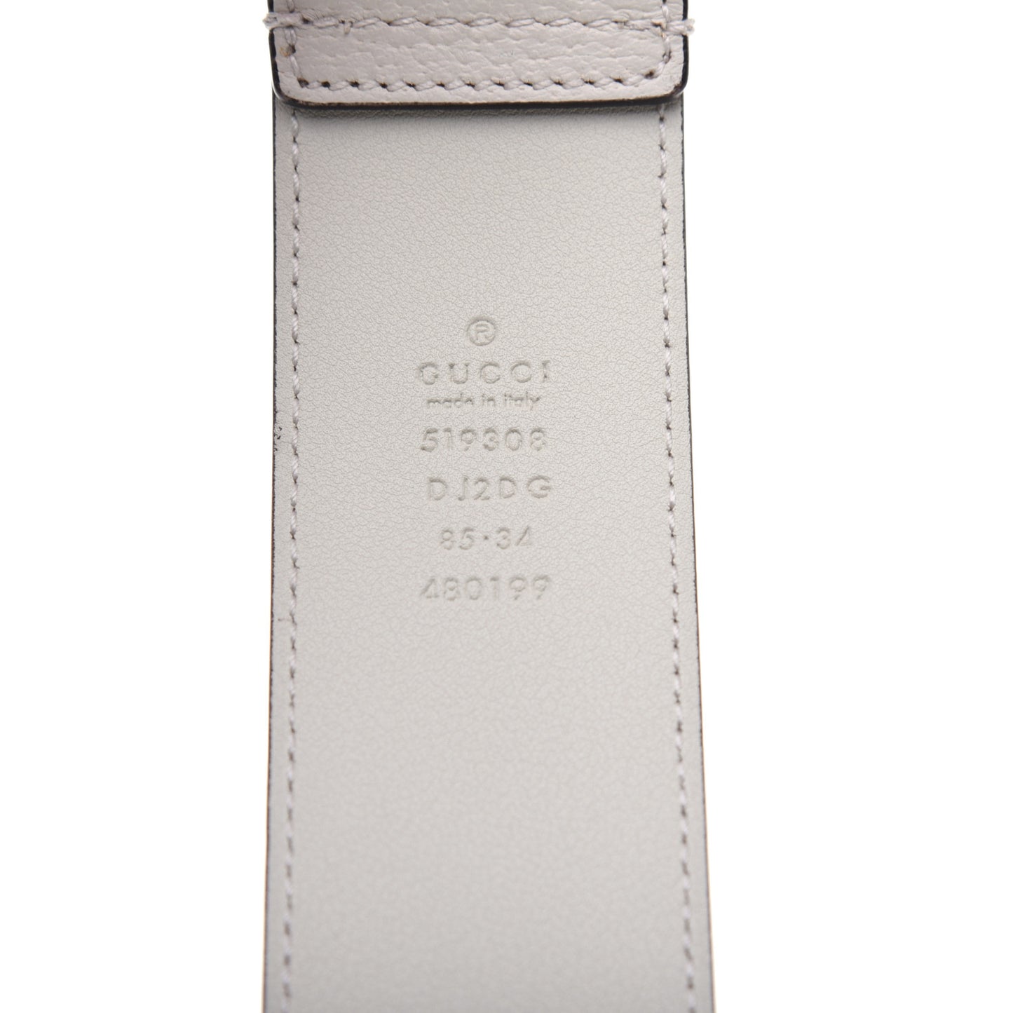 Grained Calfskin Ophidia Belted iPhone Case 85 34 White