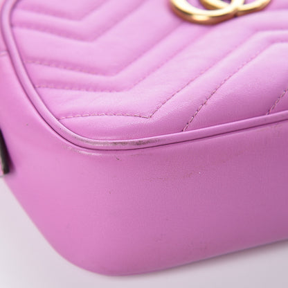 Gucci Calfskin Matelasse Mini GG Marmont Chain Shoulder Bag Candy Mousse 9 of 15