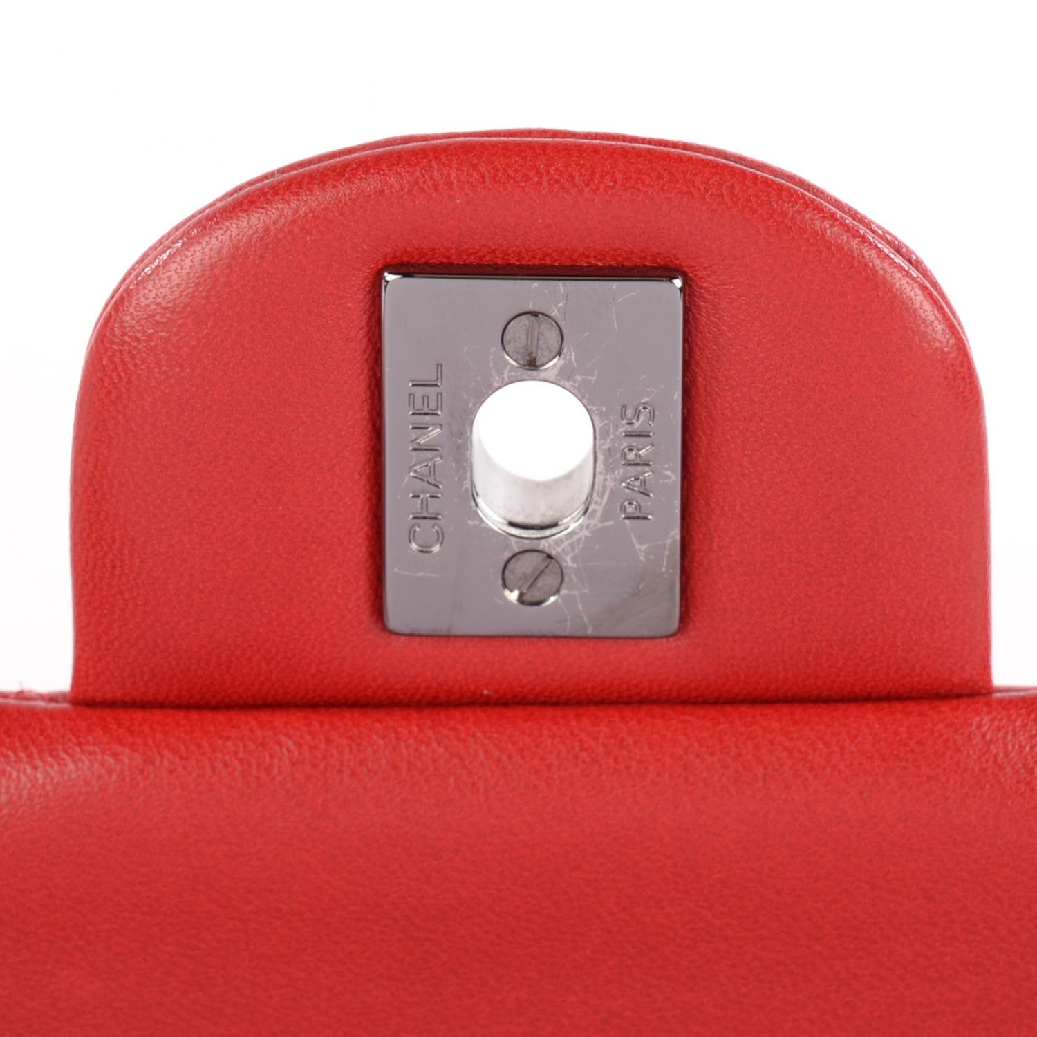 Chanel Lambskin Quilted Medium Double Flap Red 8 of 8