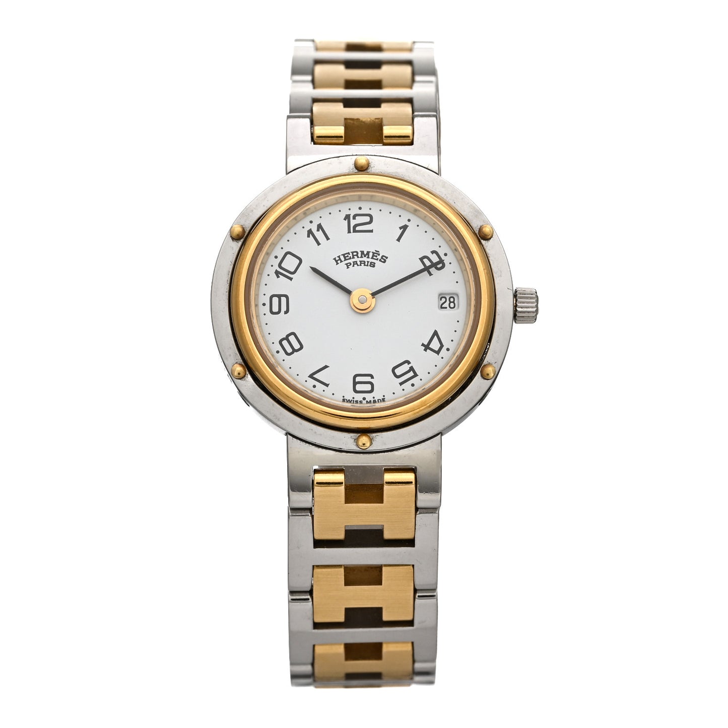 Stainless Steel 24mm Clipper Quartz Watch Gold
