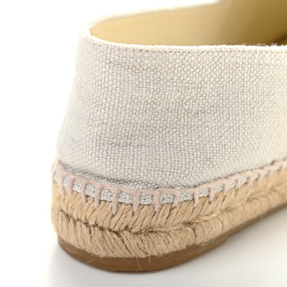 Chanel Linen CC Espadrilles 38 Ecru Black 9 of 9