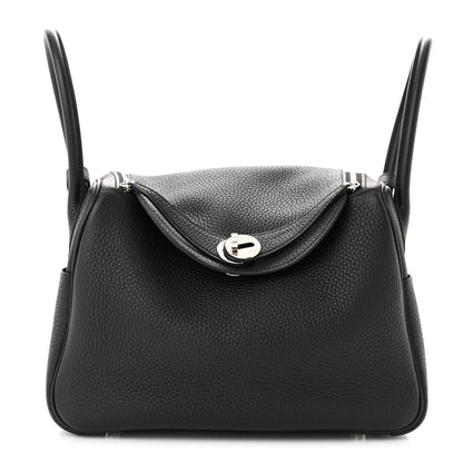 Hermes Taurillon Clemence Lindy 26 Black 1 of 12