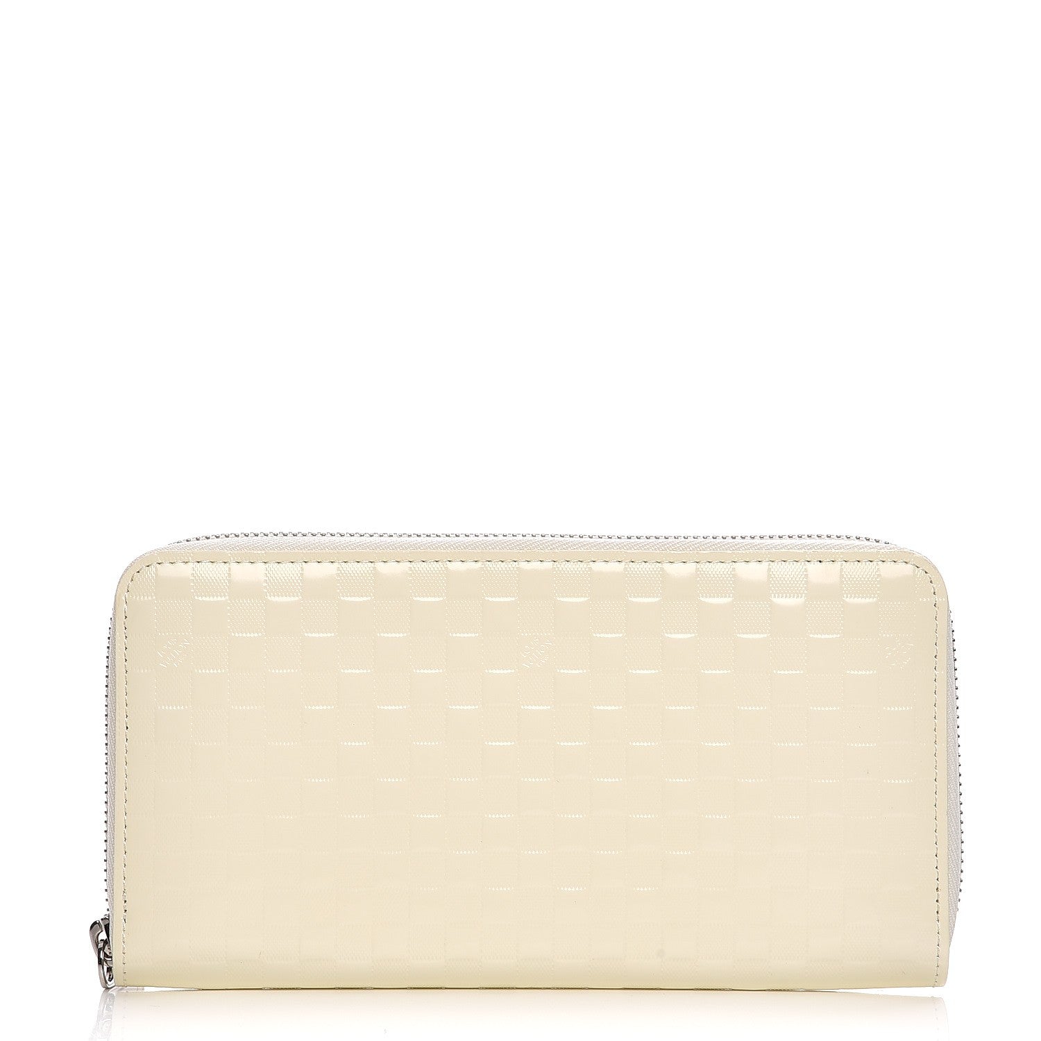 Louis Vuitton Shiny Calfskin Damier Facette Zippy Wallet Creme 1 of 6