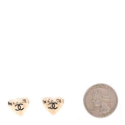 Chanel CC Heart Earrings Gold 2 of 4