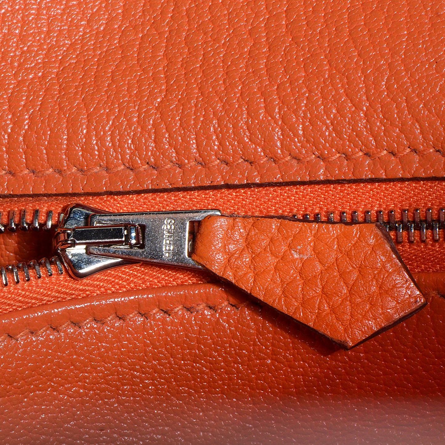 Taurillon Clemence Birkin 35 Orange