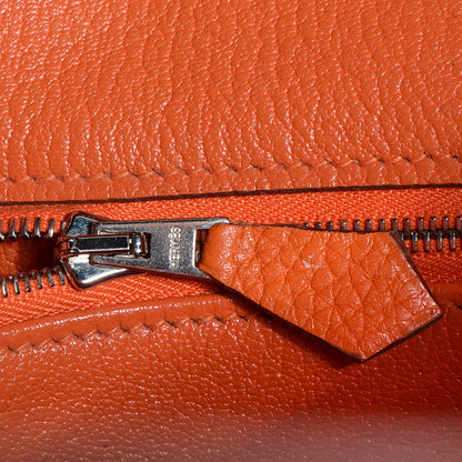 Hermes Taurillon Clemence Birkin 35 Orange 15 of 26