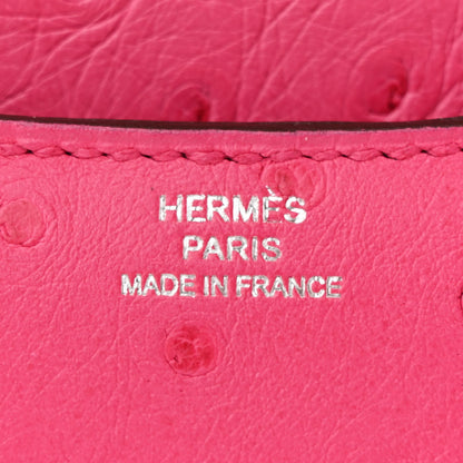 Hermes Ostrich Constance 18 Rose Shocking 7 of 11