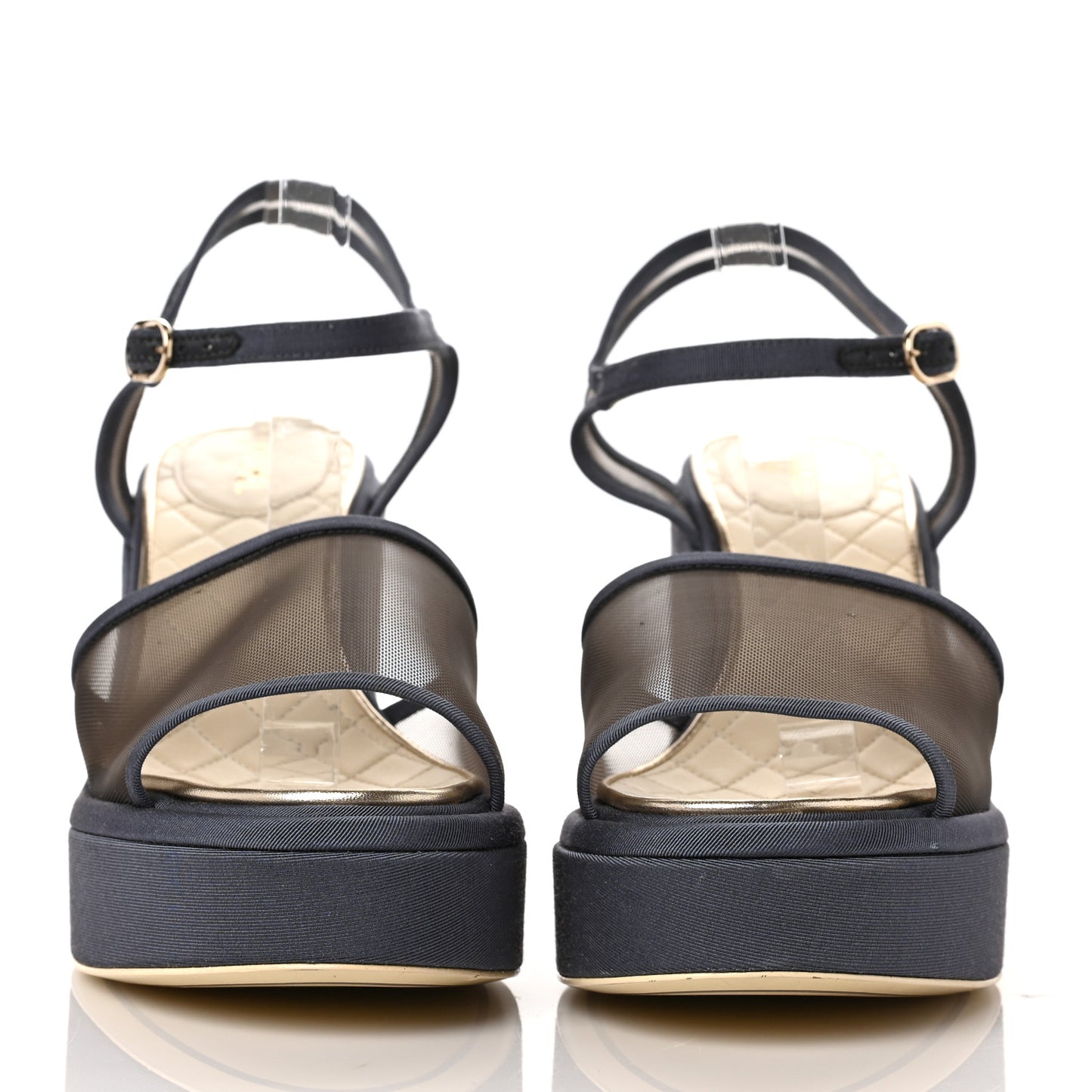 Mesh Wedge Sandals 41 Grey