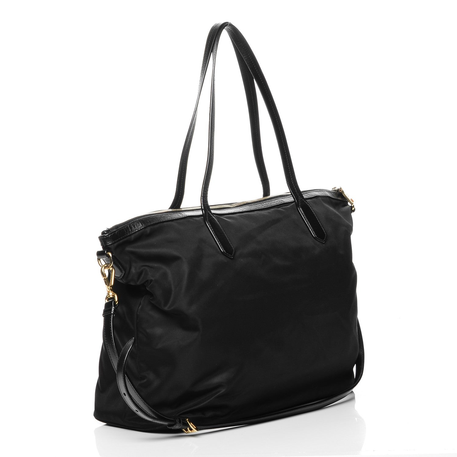 Prada Tessuto Nylon Saffiano Tote Nero Black 3 of 8