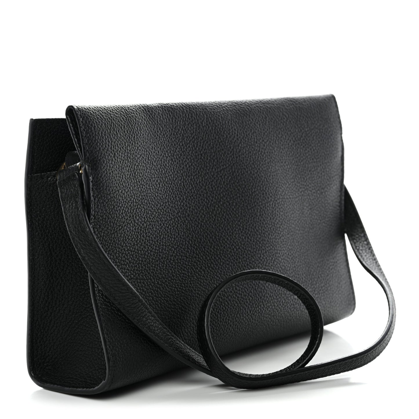 Grainy Calfskin Nova Check Small Cotswolds Pouch Black