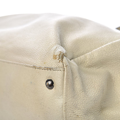 Fendi Goatskin Stingray Large Peekaboo Iconic Satchel White Pink 31 of 35