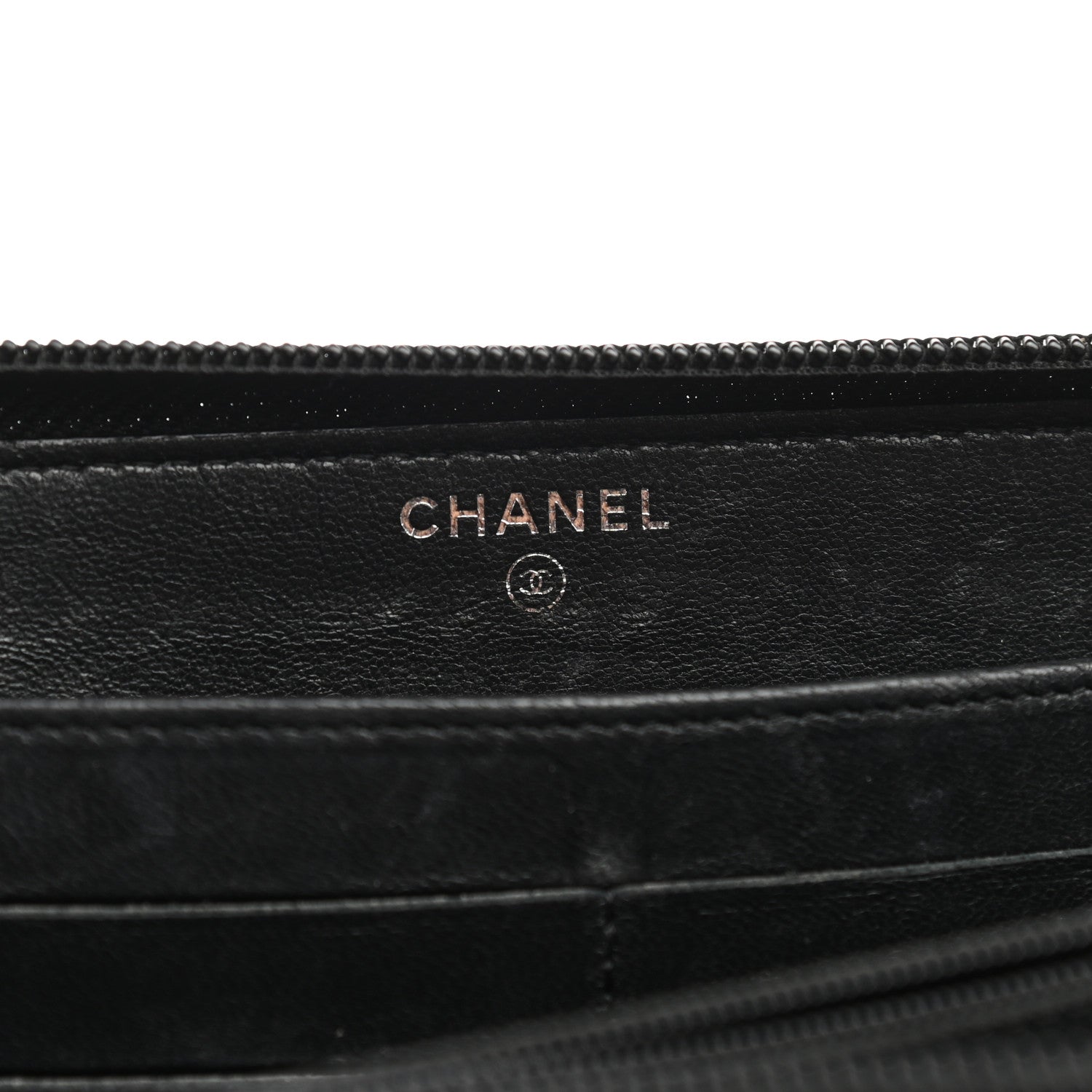 Chanel Lambskin Quilted Boy Zip Around Wallet Black 6 of 11
