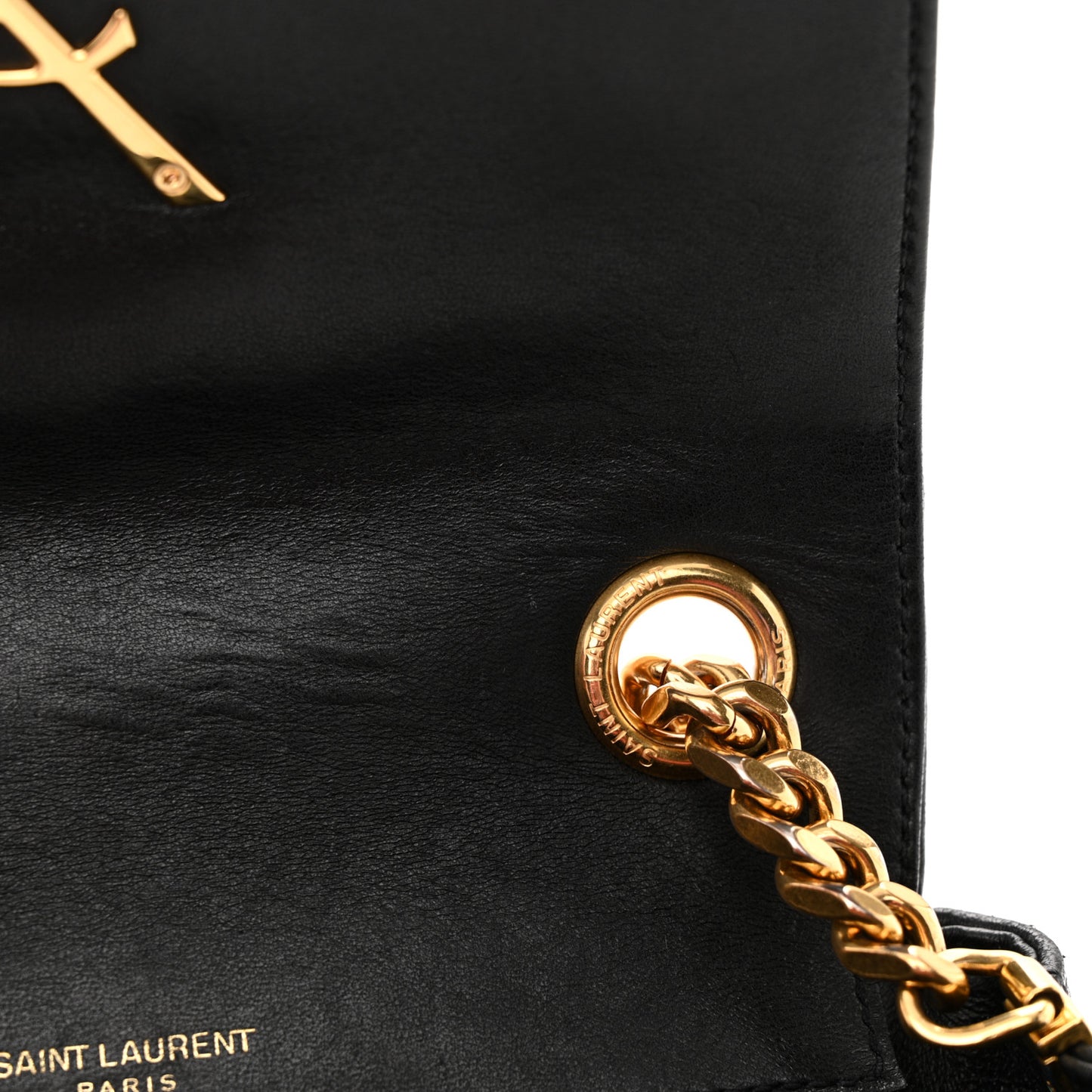 Lambskin Matelasse Monogram Small Vicky Chain Bag Black