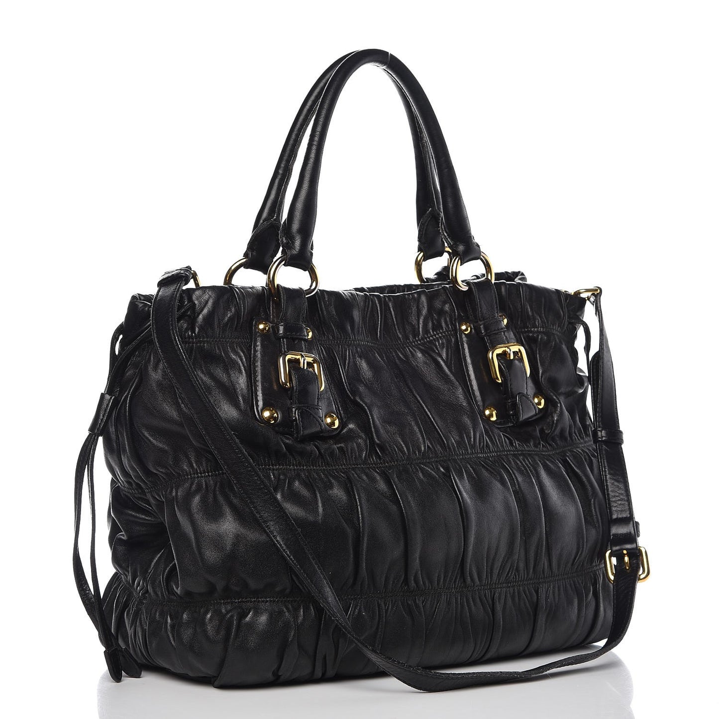 Nappa Gaufre Tote Black
