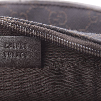 Gucci Denim Monogram Half Moon Hobo Dark Brown 7 of 12