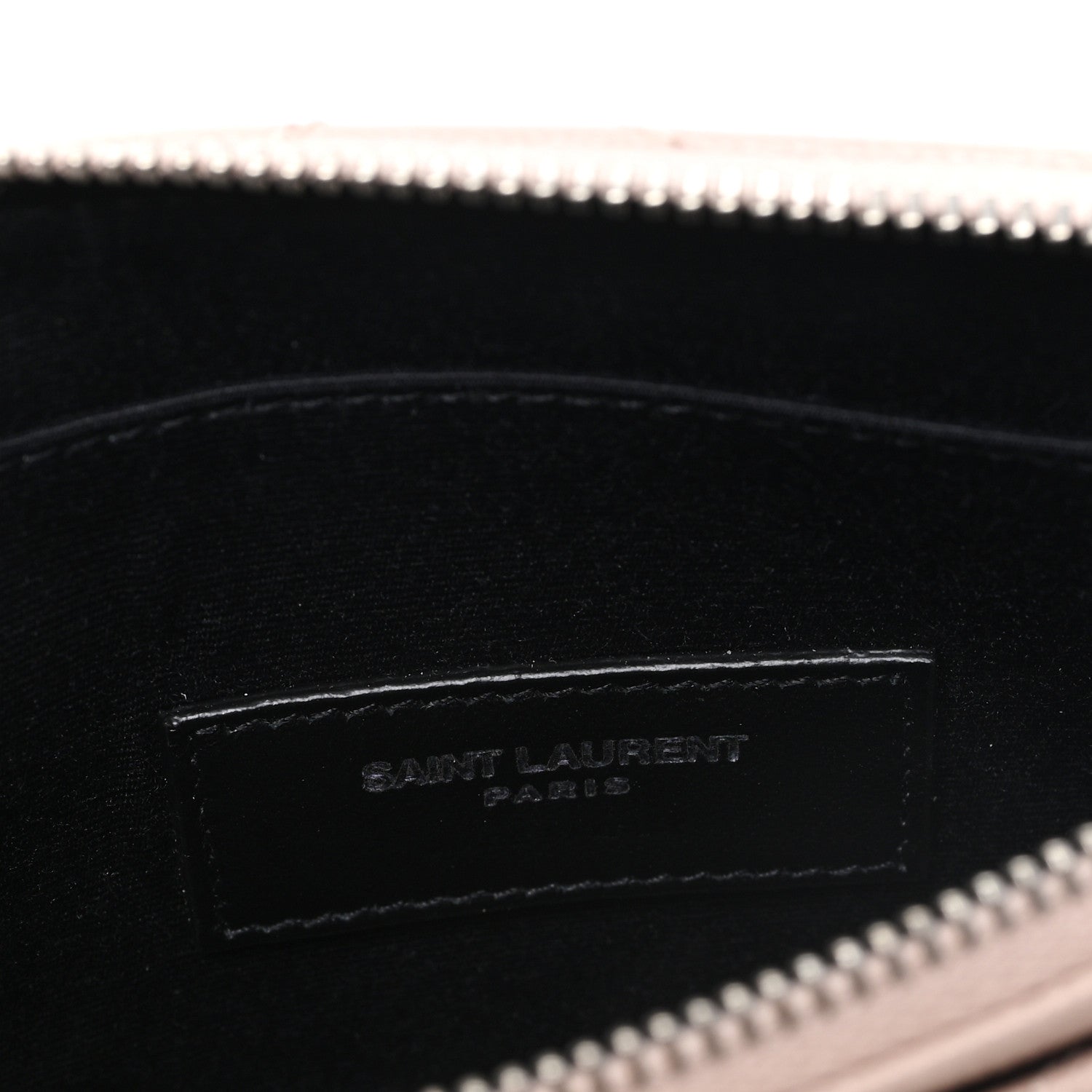 Saint Laurent Grain De Poudre Chevron Monogram Bill Pouch Marble Pink 6 of 8
