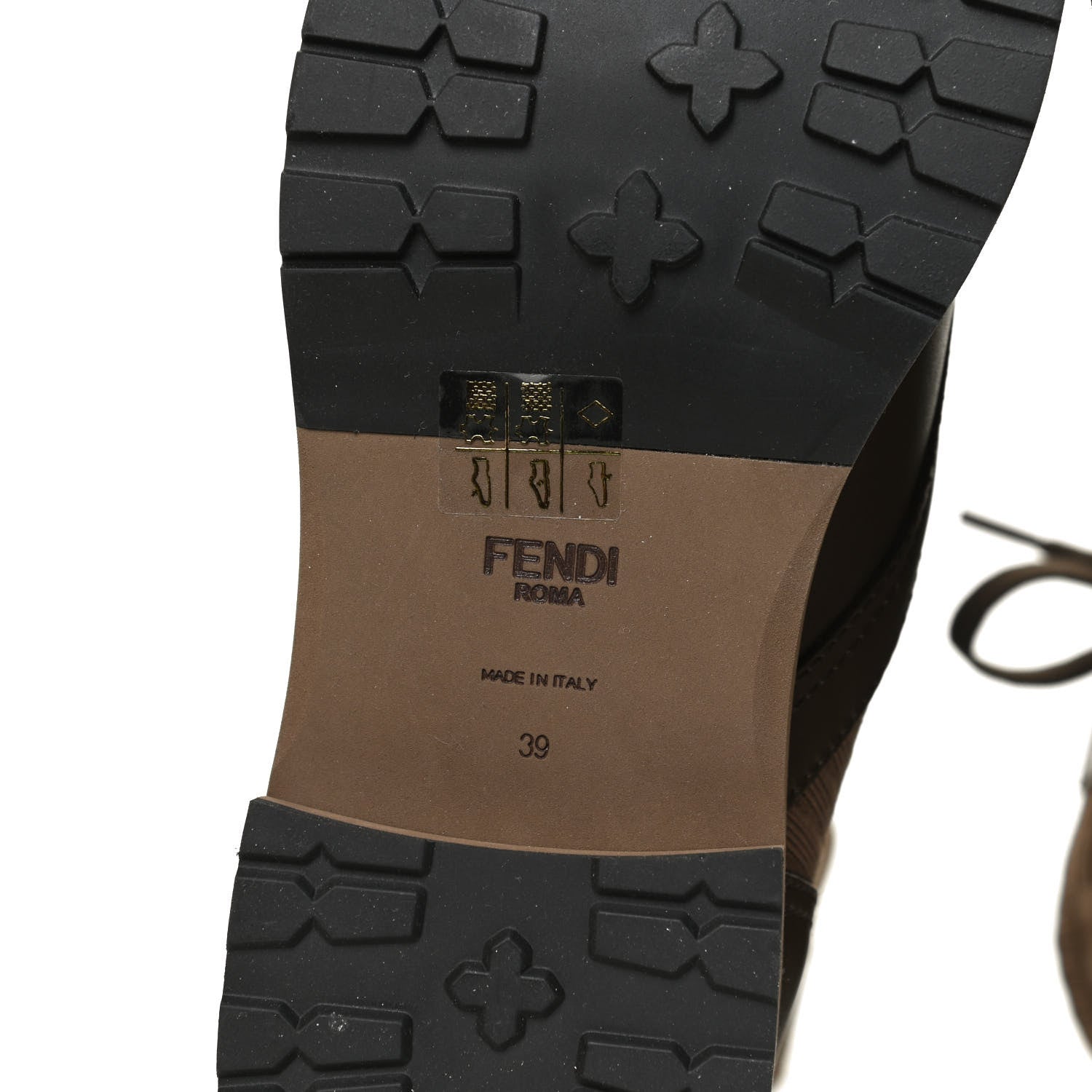 Fendi Vitello Stretch Fabric Rockoko Biker Boots 39 Maya Chocolate 8 of 11