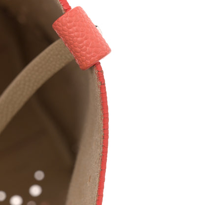 Chanel Perforated Grained Calfskin Small Shopping Tote Coral Beige 11 of 16