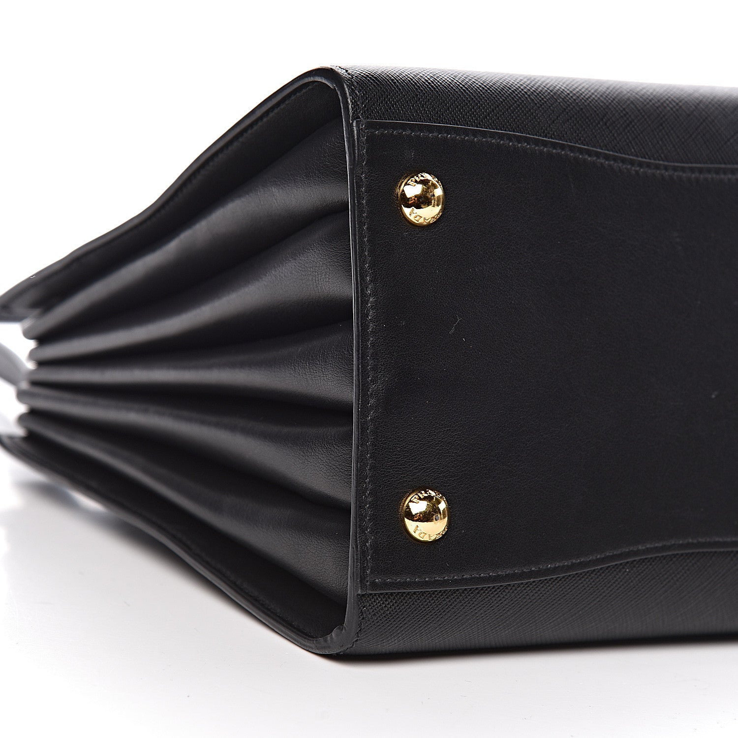 Prada Saffiano City Calfskin Medium Bibliothèque Top Handle Black 9 of 11
