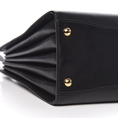 Prada Saffiano City Calfskin Medium Bibliothèque Top Handle Black 9 of 11