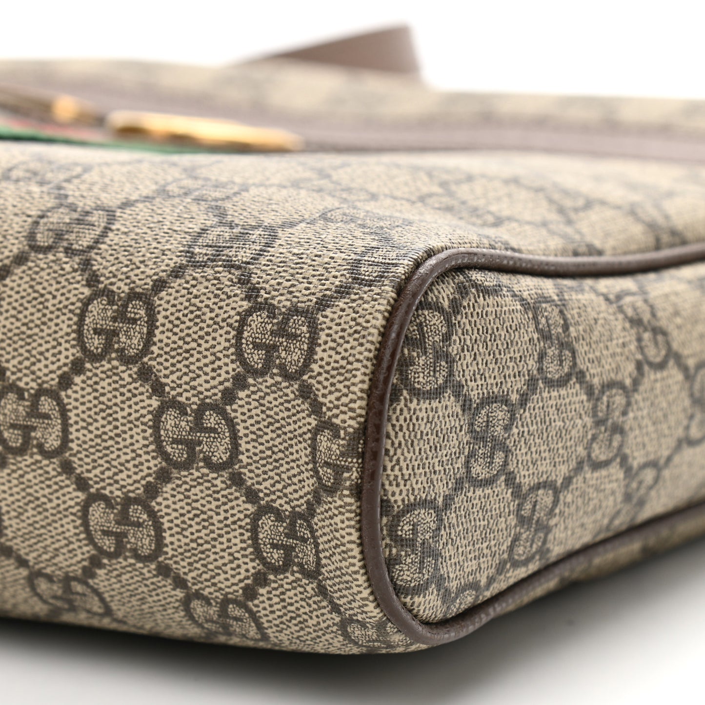 GG Supreme Monogram Web Medium Ophidia Messenger Bag Brown