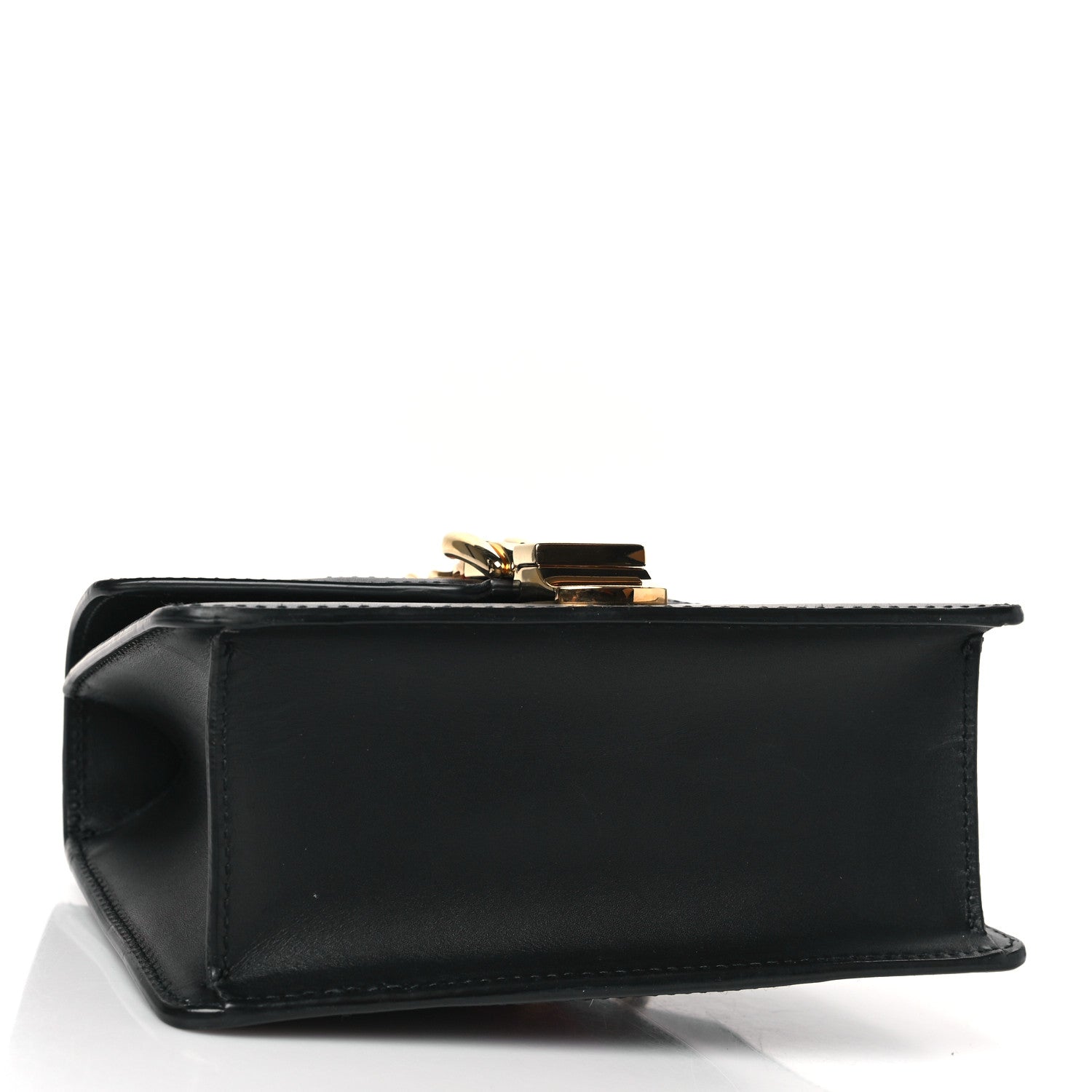 Gucci Calfskin Mini Sylvie Chain Shoulder Bag Black 4 of 9