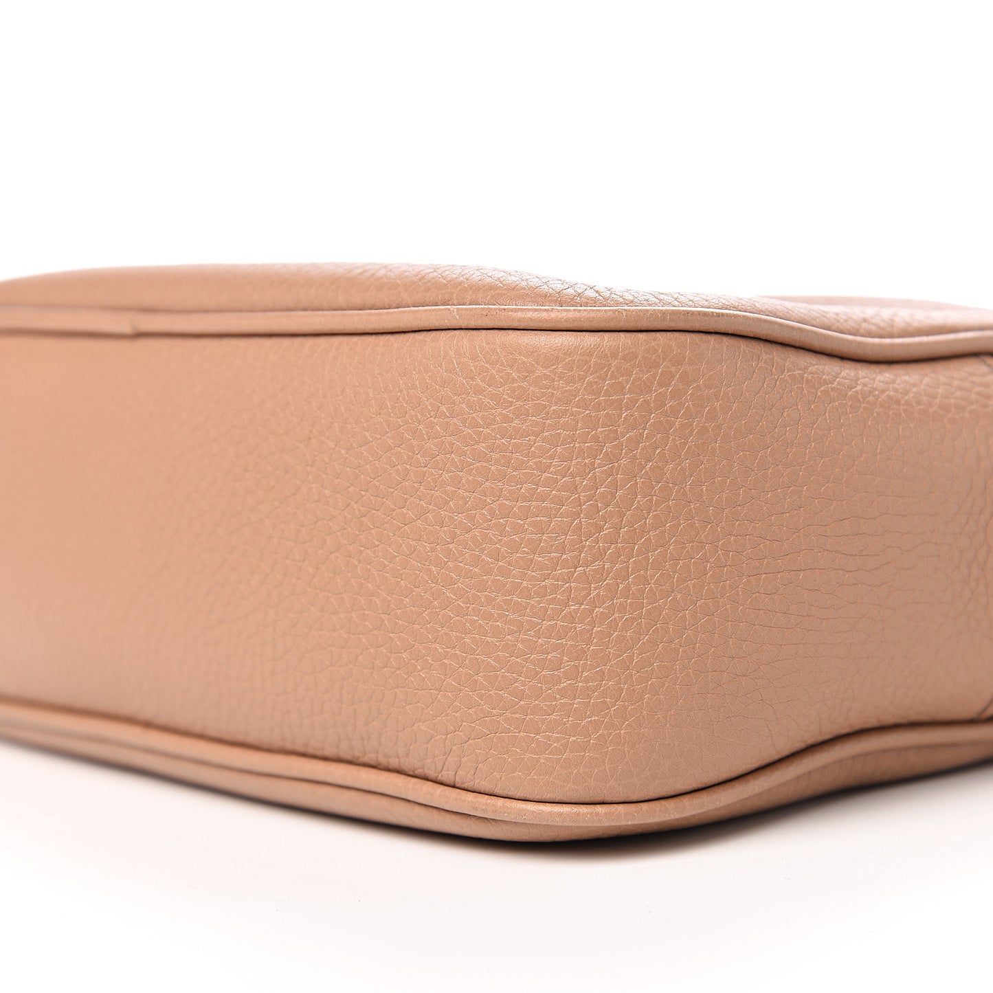 Pebbled Calfskin Small Soho Disco Bag Rose Beige