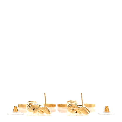 Chanel Metal CC Pick Drop Earrings Gold 3 of 5