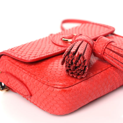 Burberry Python London Mini Berkeley Crossbody Bag Cadmium Red 8 of 11