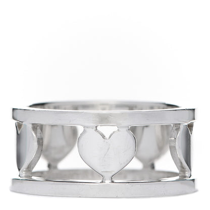 Tiffany Sterling Silver Heart Stencil Band Ring 50 5.25 1 of 5