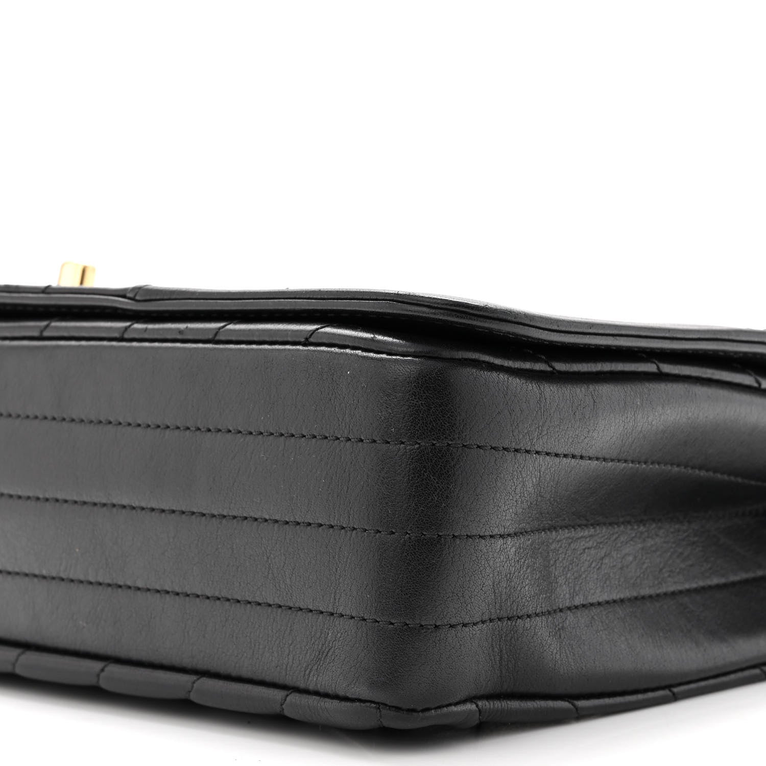 Chanel Calfskin Chevron Quilted Medium Statement Flap Black 10 of 10